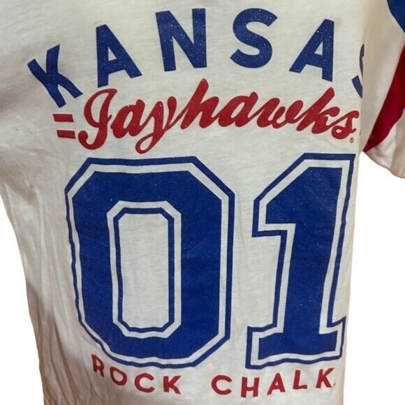 Kansas Jayhawks rock chalk shirt women’s medium new - Picture 3 of 7